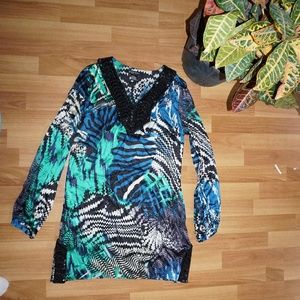 Long Sleeve Silk Dress